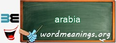 WordMeaning blackboard for arabia